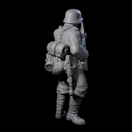 World War 2 Under Fire German Rifleman C Miniature for Dungeons and Dragons, Pathfinder or other TTRPGs