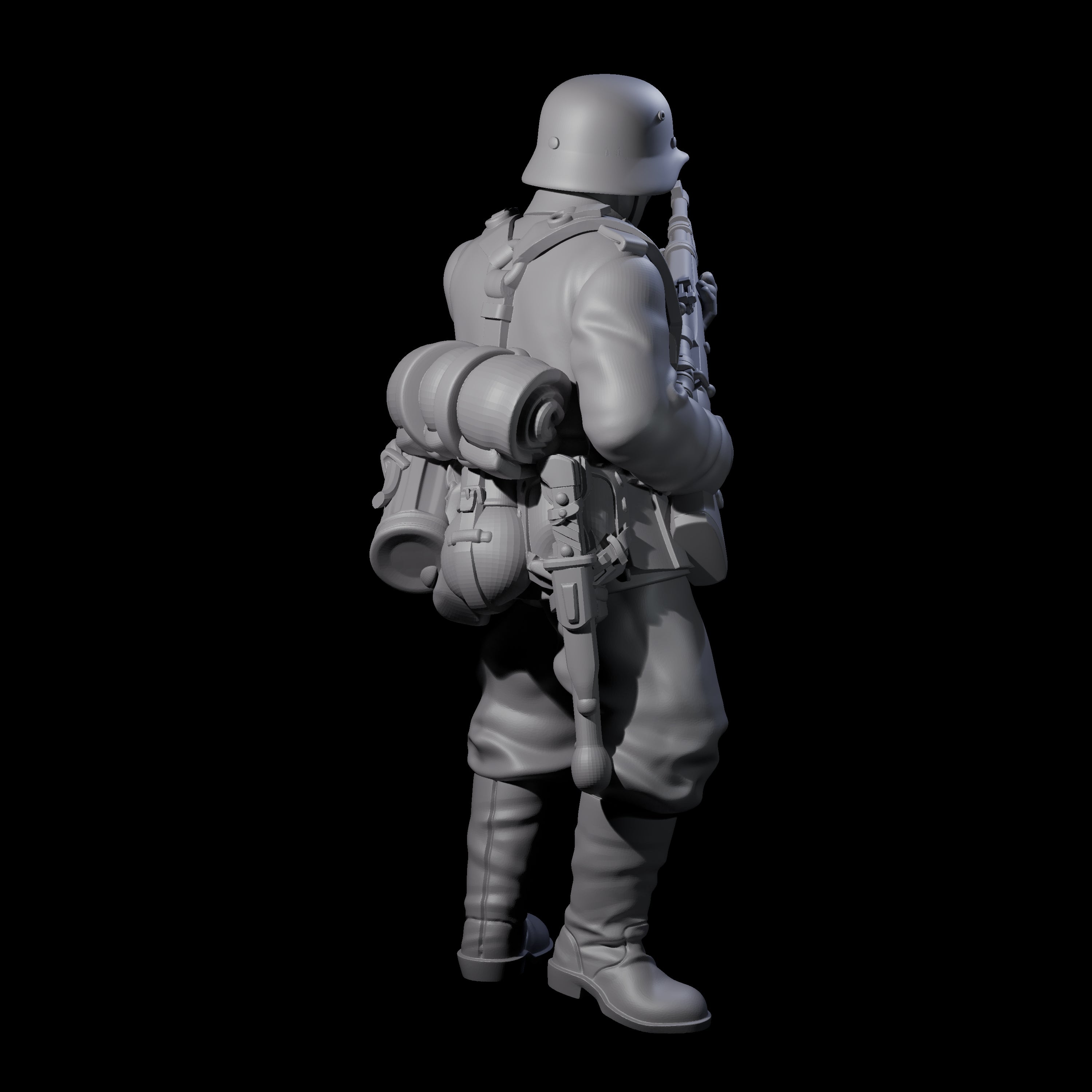 World War 2 Under Fire German Rifleman C Miniature for Dungeons and Dragons, Pathfinder or other TTRPGs