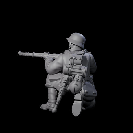 World War 2 Under Fire German Rifleman D Miniature for Dungeons and Dragons, Pathfinder or other TTRPGs