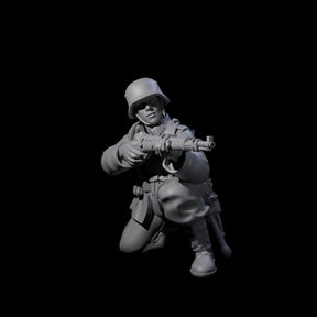 World War 2 Under Fire German Rifleman D Miniature for Dungeons and Dragons, Pathfinder or other TTRPGs
