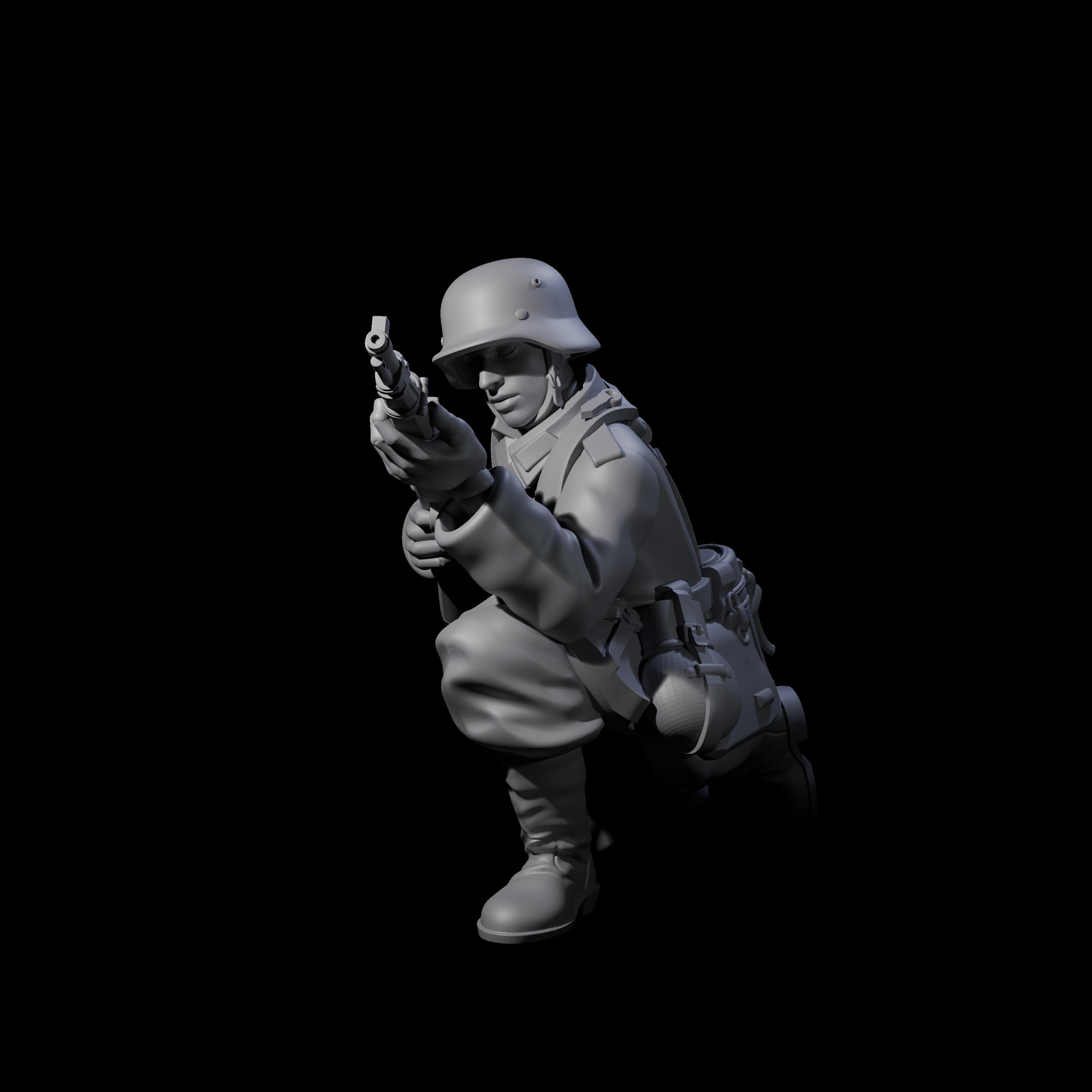 World War 2 Under Fire German Rifleman E Miniature for Dungeons and Dragons, Pathfinder or other TTRPGs
