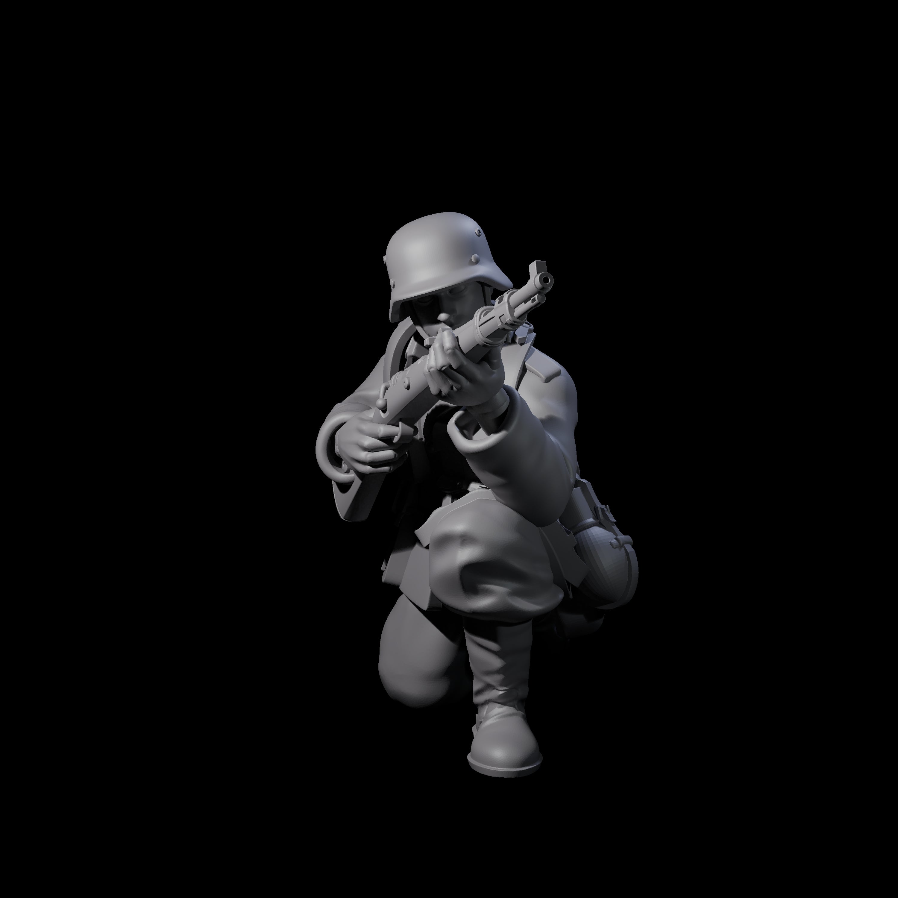 World War 2 Under Fire German Rifleman E Miniature for Dungeons and Dragons, Pathfinder or other TTRPGs