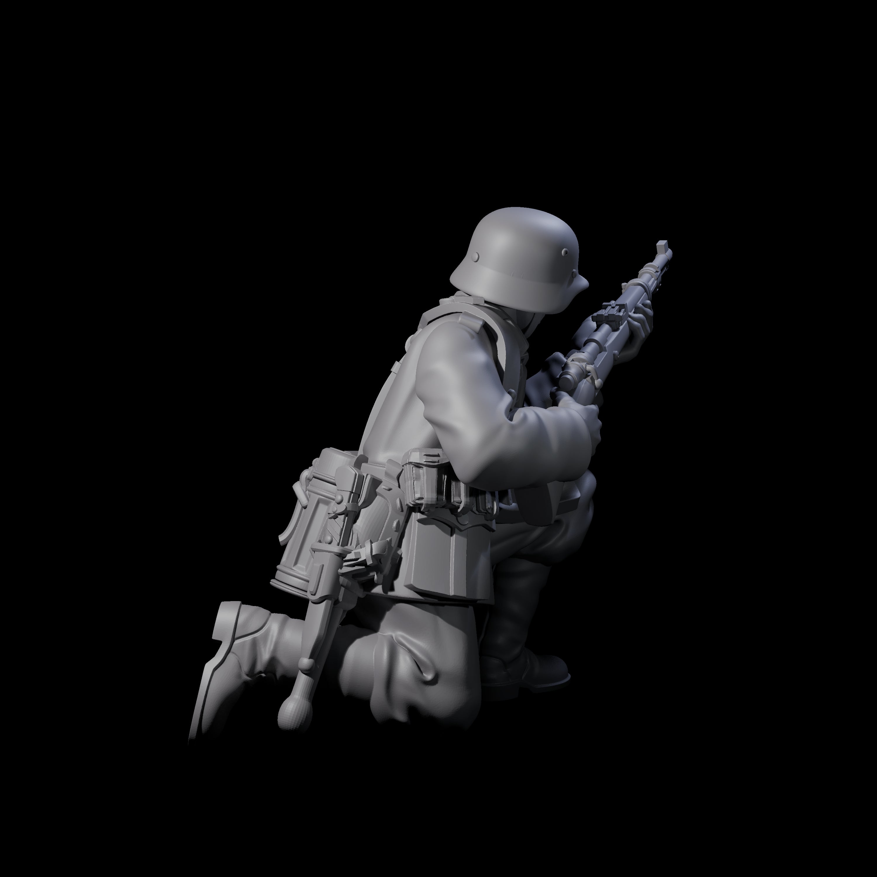 World War 2 Under Fire German Rifleman E Miniature for Dungeons and Dragons, Pathfinder or other TTRPGs