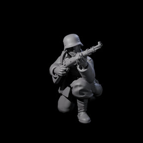 World War 2 Under Fire German Rifleman E Miniature for Dungeons and Dragons, Pathfinder or other TTRPGs