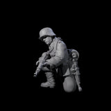 World War 2 Under Fire German Rifleman F Miniature for Dungeons and Dragons, Pathfinder or other TTRPGs