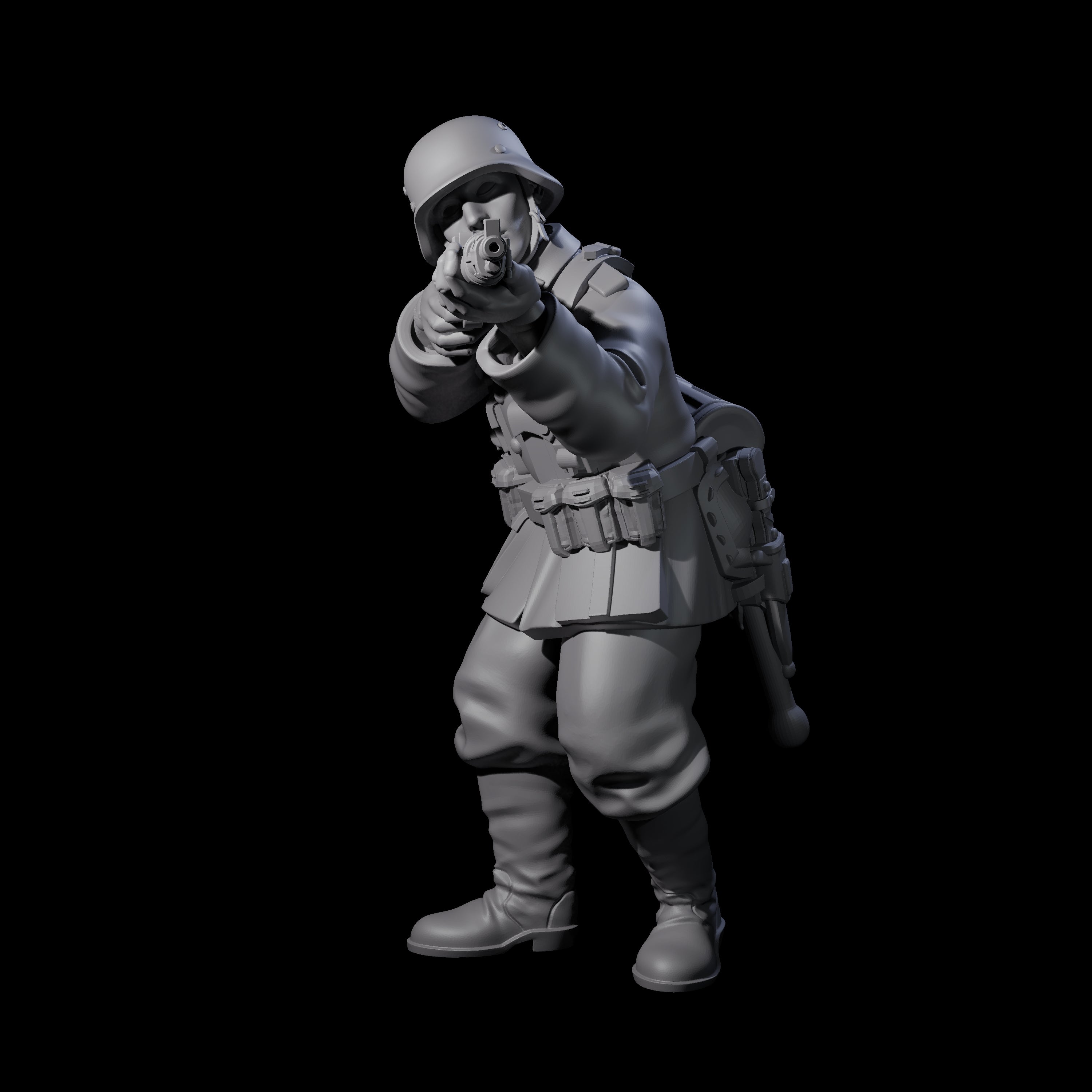 World War 2 Under Fire German Rifleman G Miniature for Dungeons and Dragons, Pathfinder or other TTRPGs