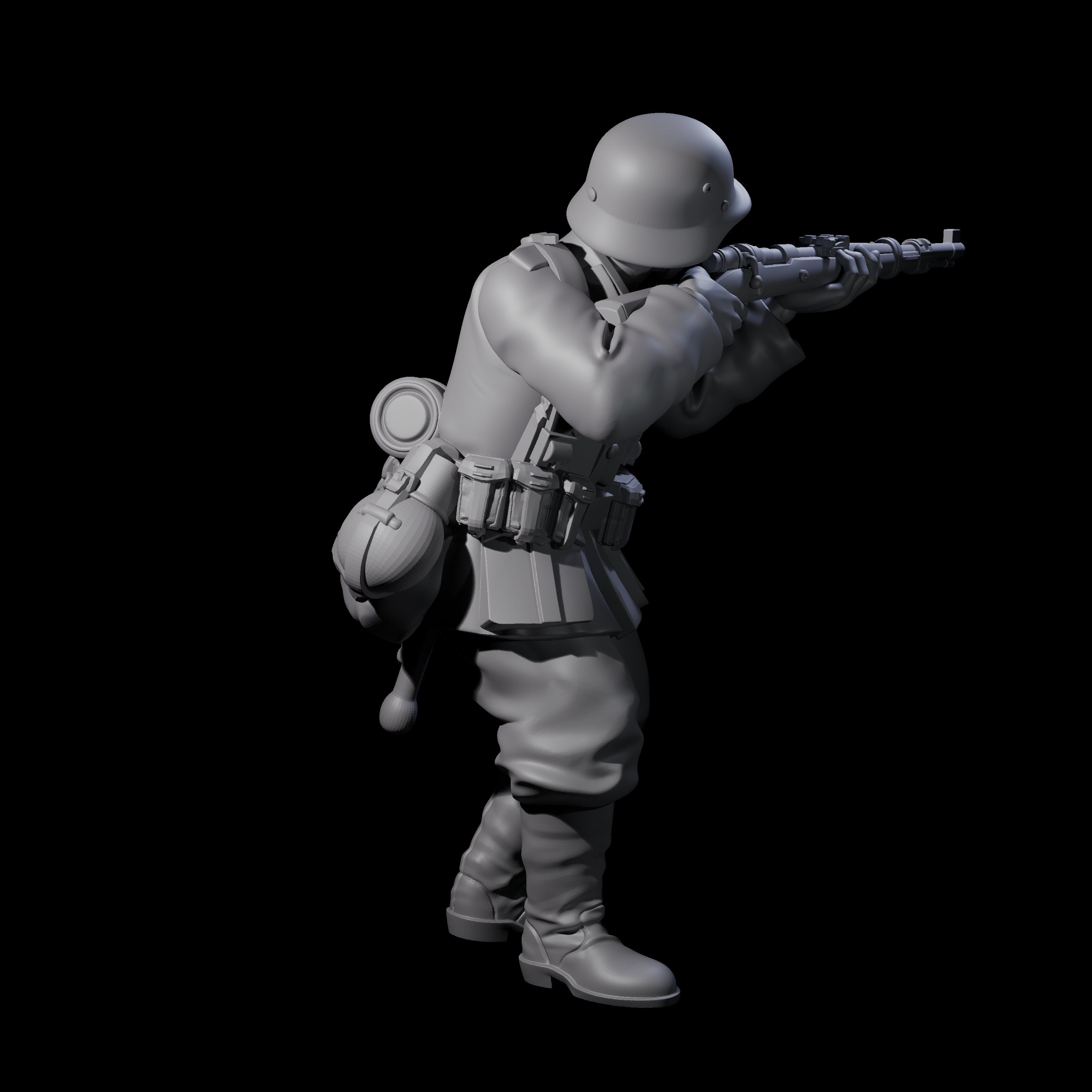 World War 2 Under Fire German Rifleman G Miniature for Dungeons and Dragons, Pathfinder or other TTRPGs
