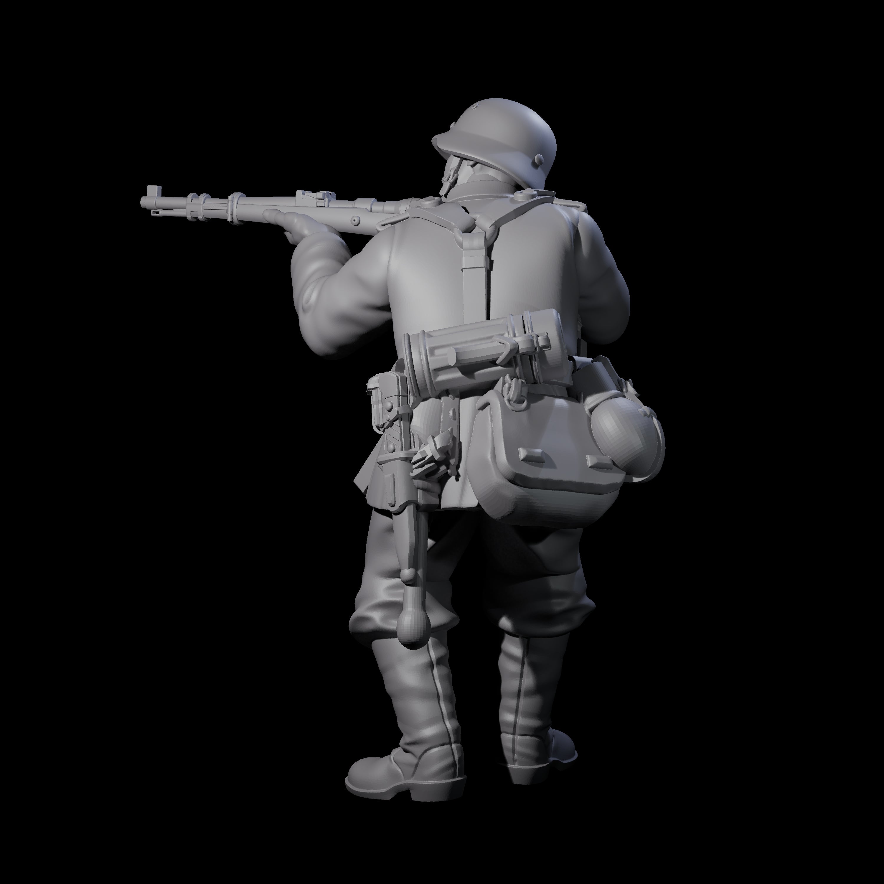 World War 2 Under Fire German Rifleman G Miniature for Dungeons and Dragons, Pathfinder or other TTRPGs