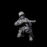 World War 2 Under Fire German Riflemen Miniature for Dungeons and Dragons, Pathfinder or other TTRPGs
