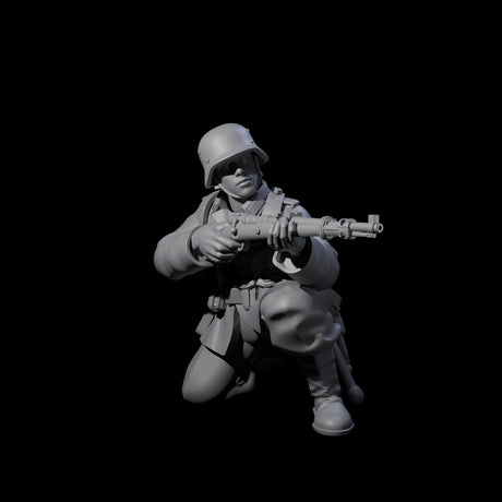 World War 2 Under Fire German Riflemen Miniature for Dungeons and Dragons, Pathfinder or other TTRPGs