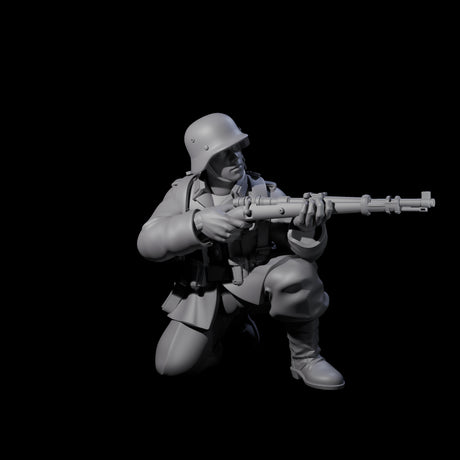 World War 2 Under Fire German Riflemen Miniature for Dungeons and Dragons, Pathfinder or other TTRPGs