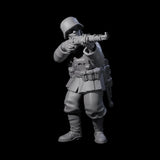 World War 2 Under Fire German Riflemen Miniature for Dungeons and Dragons, Pathfinder or other TTRPGs