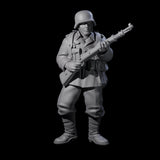 World War 2 Under Fire German Riflemen Miniature for Dungeons and Dragons, Pathfinder or other TTRPGs