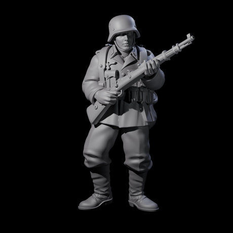 World War 2 Under Fire German Riflemen Miniature for Dungeons and Dragons, Pathfinder or other TTRPGs