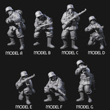 World War 2 Under Fire German Riflemen Miniature for Dungeons and Dragons, Pathfinder or other TTRPGs