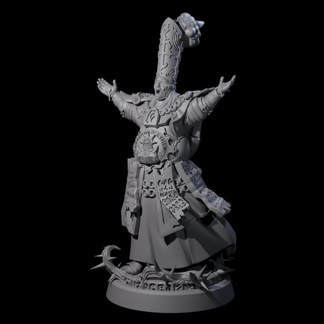 Worshipping Masked Clergy A Miniature for Dungeons and Dragons, Pathfinder or other TTRPGs
