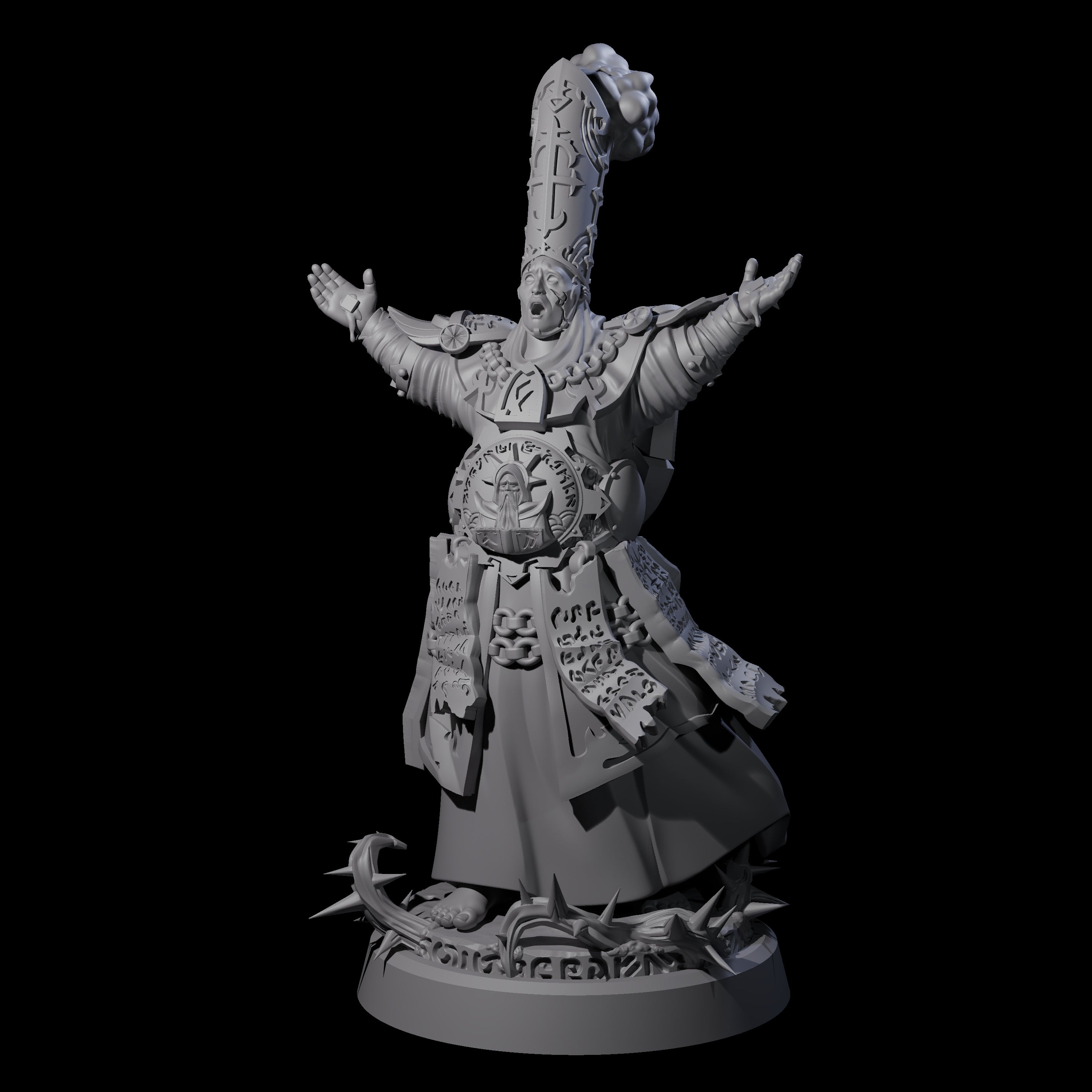 Worshipping Masked Clergy A Miniature for Dungeons and Dragons, Pathfinder or other TTRPGs