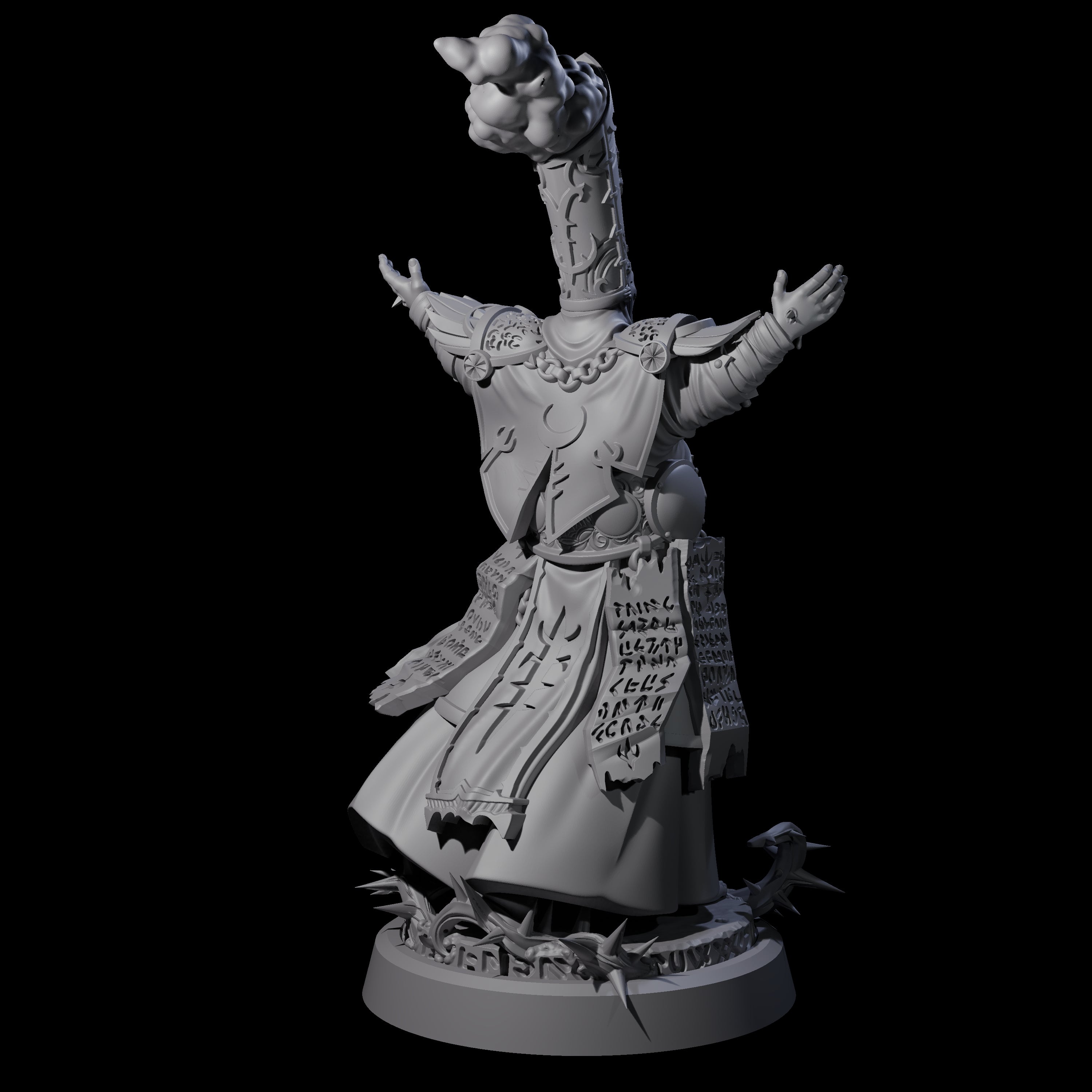 Worshipping Masked Clergy A Miniature for Dungeons and Dragons, Pathfinder or other TTRPGs
