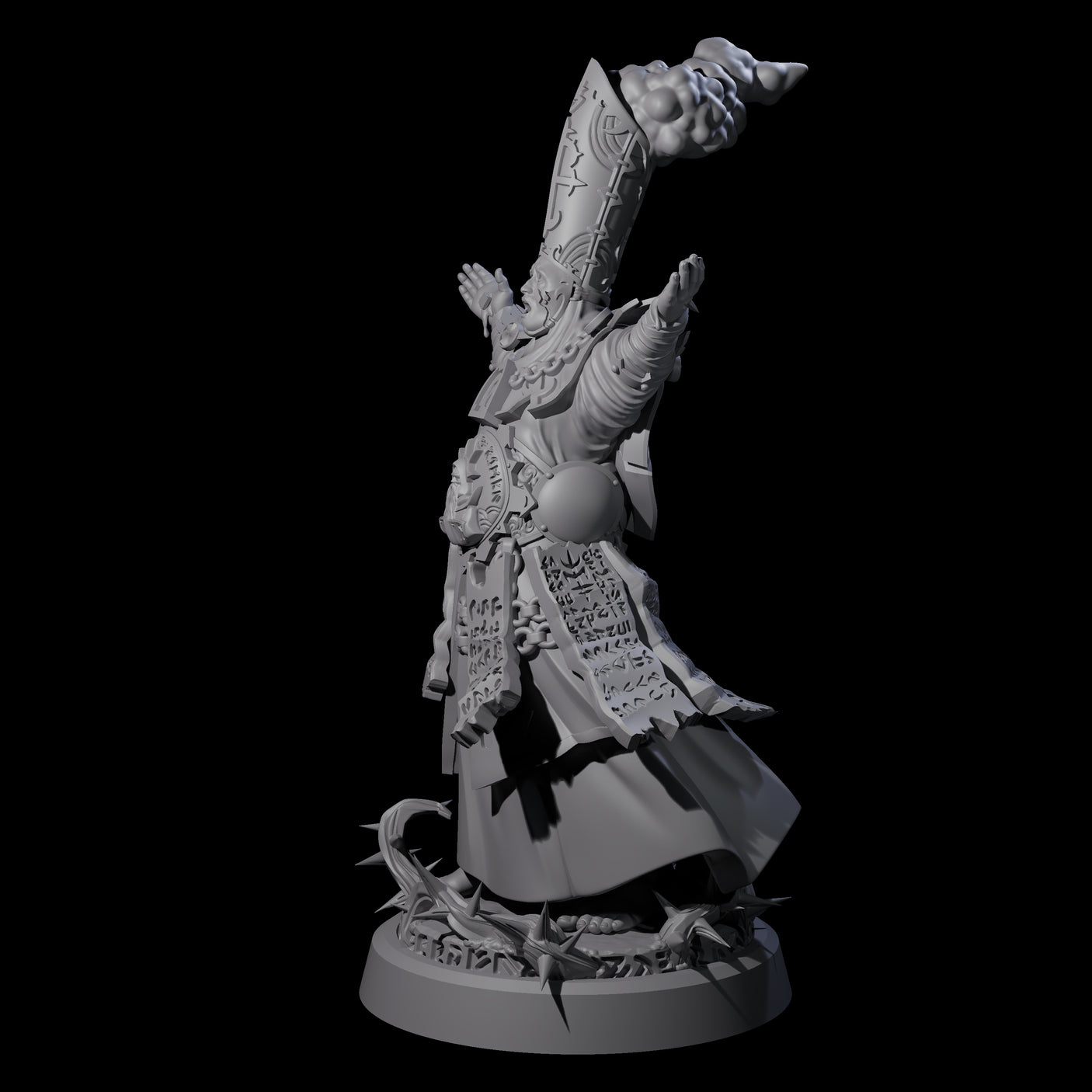 Worshipping Masked Clergy A Miniature for Dungeons and Dragons, Pathfinder or other TTRPGs