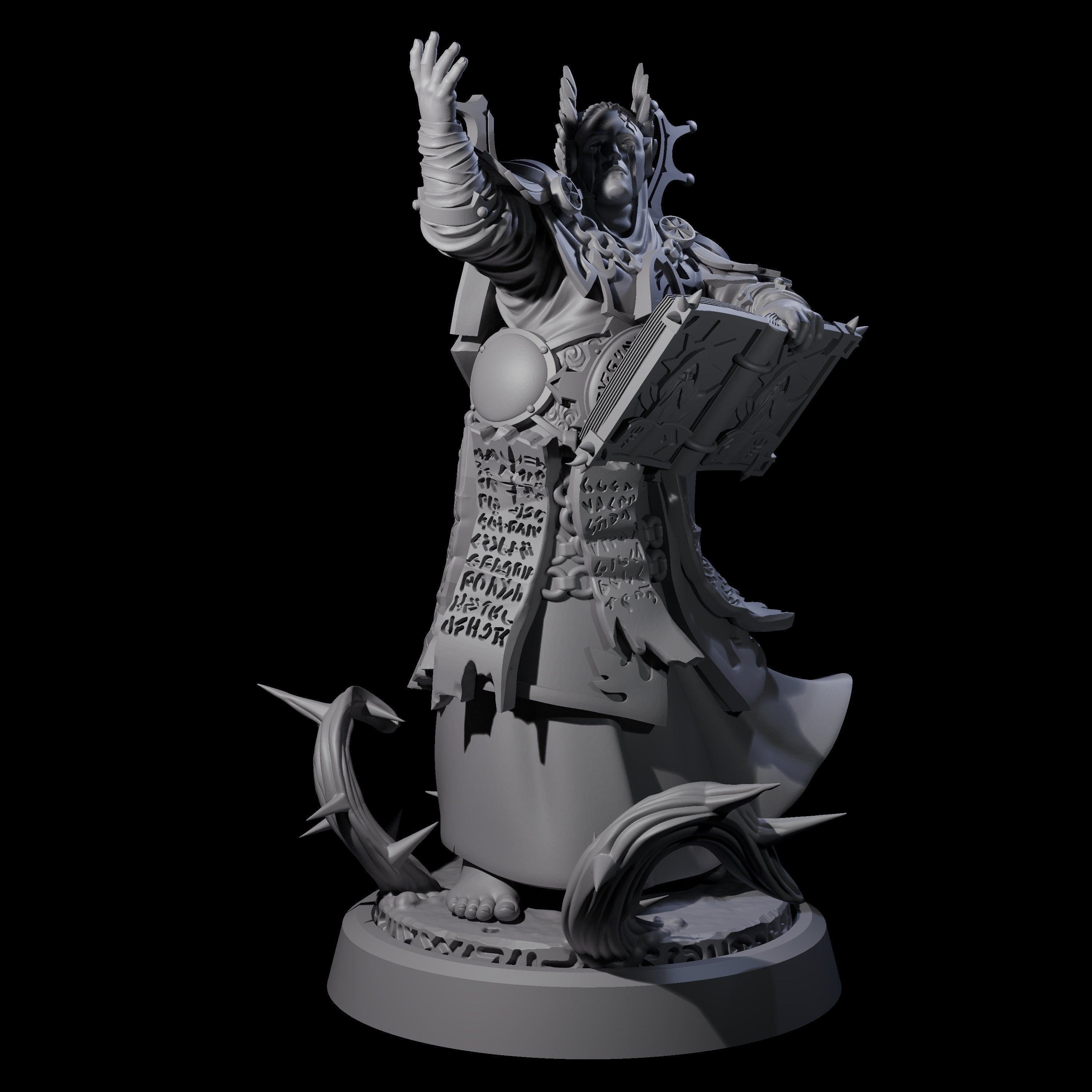 Worshipping Masked Clergy C Miniature for Dungeons and Dragons, Pathfinder or other TTRPGs