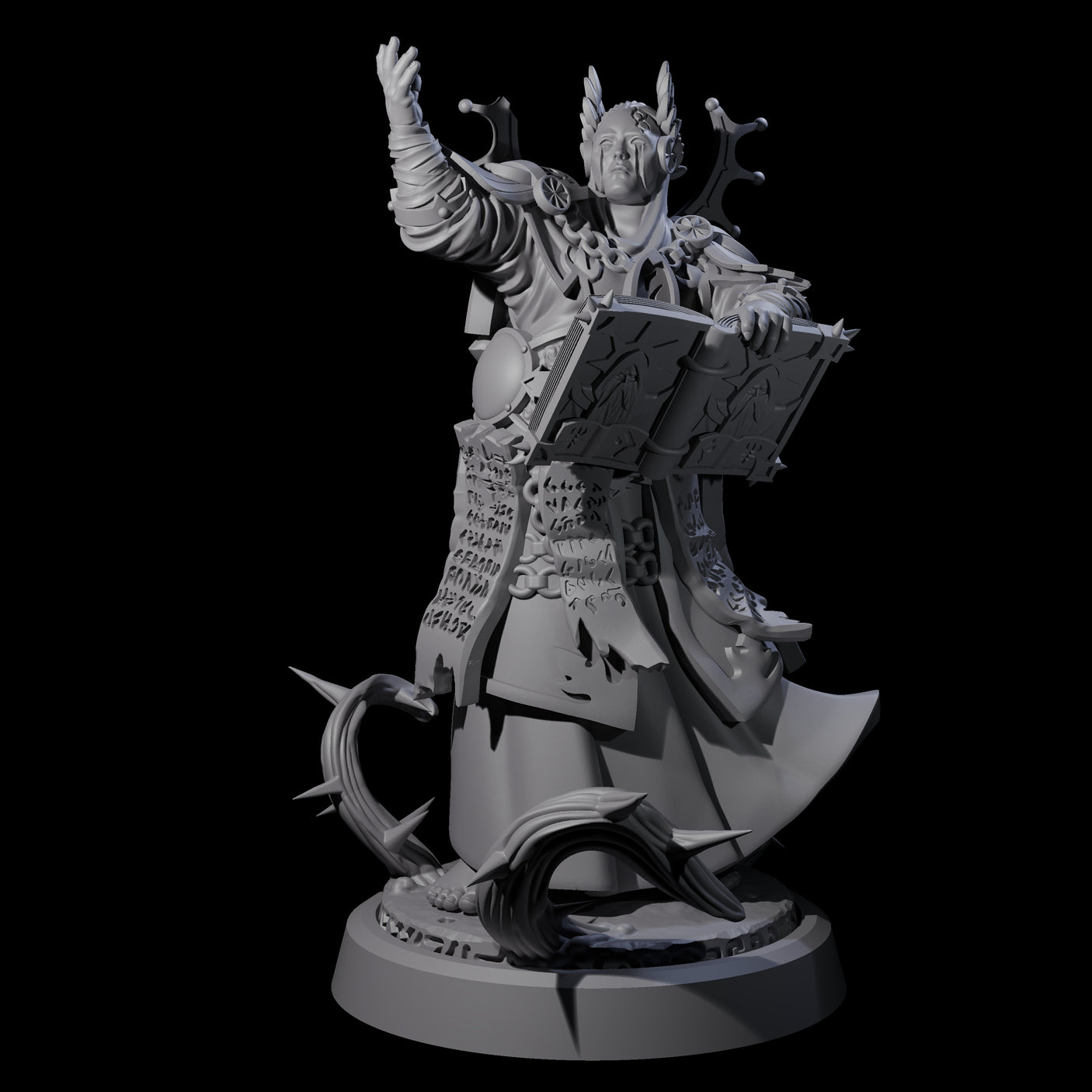 Worshipping Masked Clergy C Miniature for Dungeons and Dragons, Pathfinder or other TTRPGs