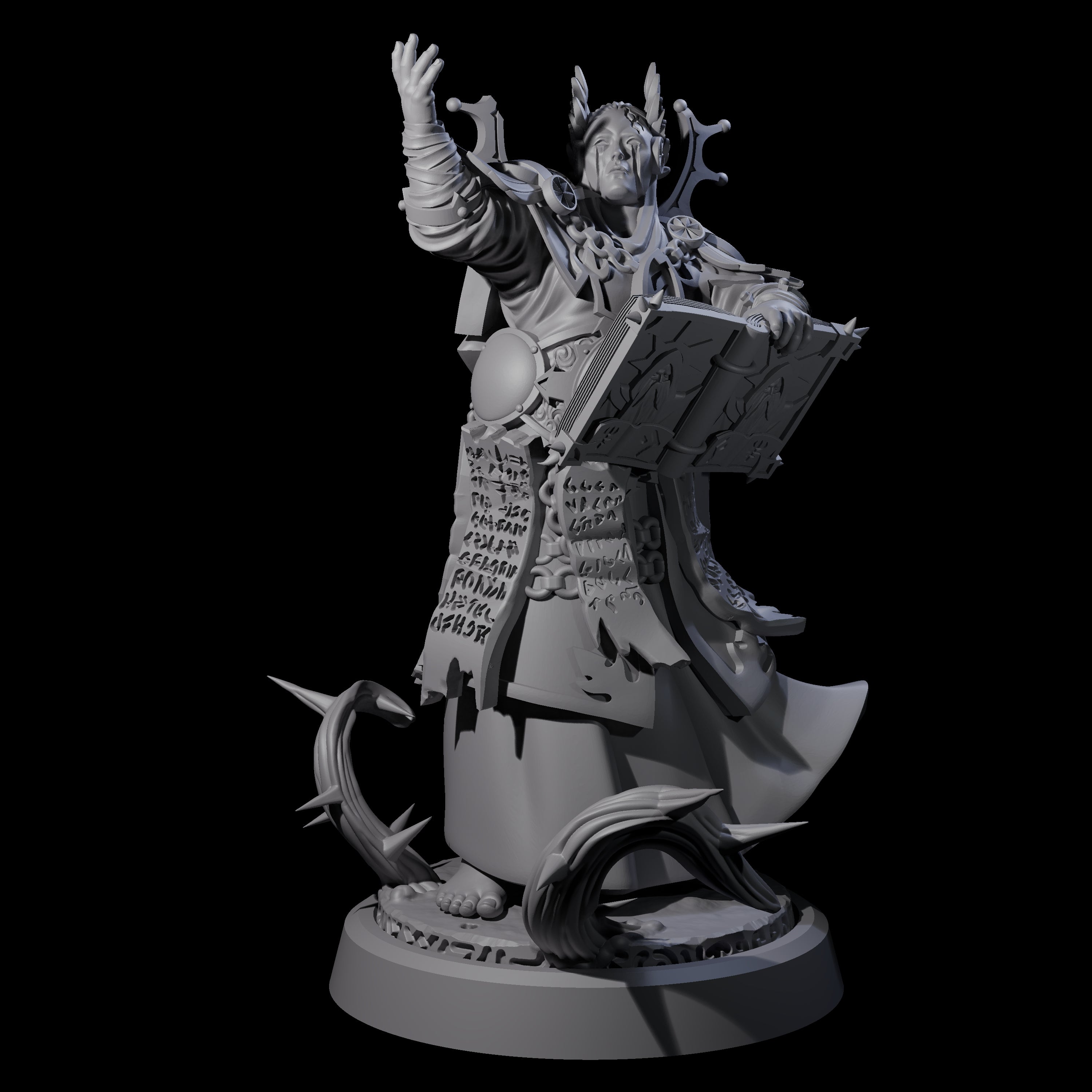 Worshipping Masked Clergy C Miniature for Dungeons and Dragons, Pathfinder or other TTRPGs