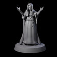 Worshipping Undead Nun Miniature for Dungeons and Dragons, Pathfinder or other TTRPGs