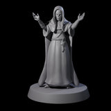 Worshipping Undead Nun Miniature for Dungeons and Dragons, Pathfinder or other TTRPGs