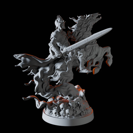 Wraith Knight Miniature for Dungeons and Dragons, Pathfinder or other TTRPGs