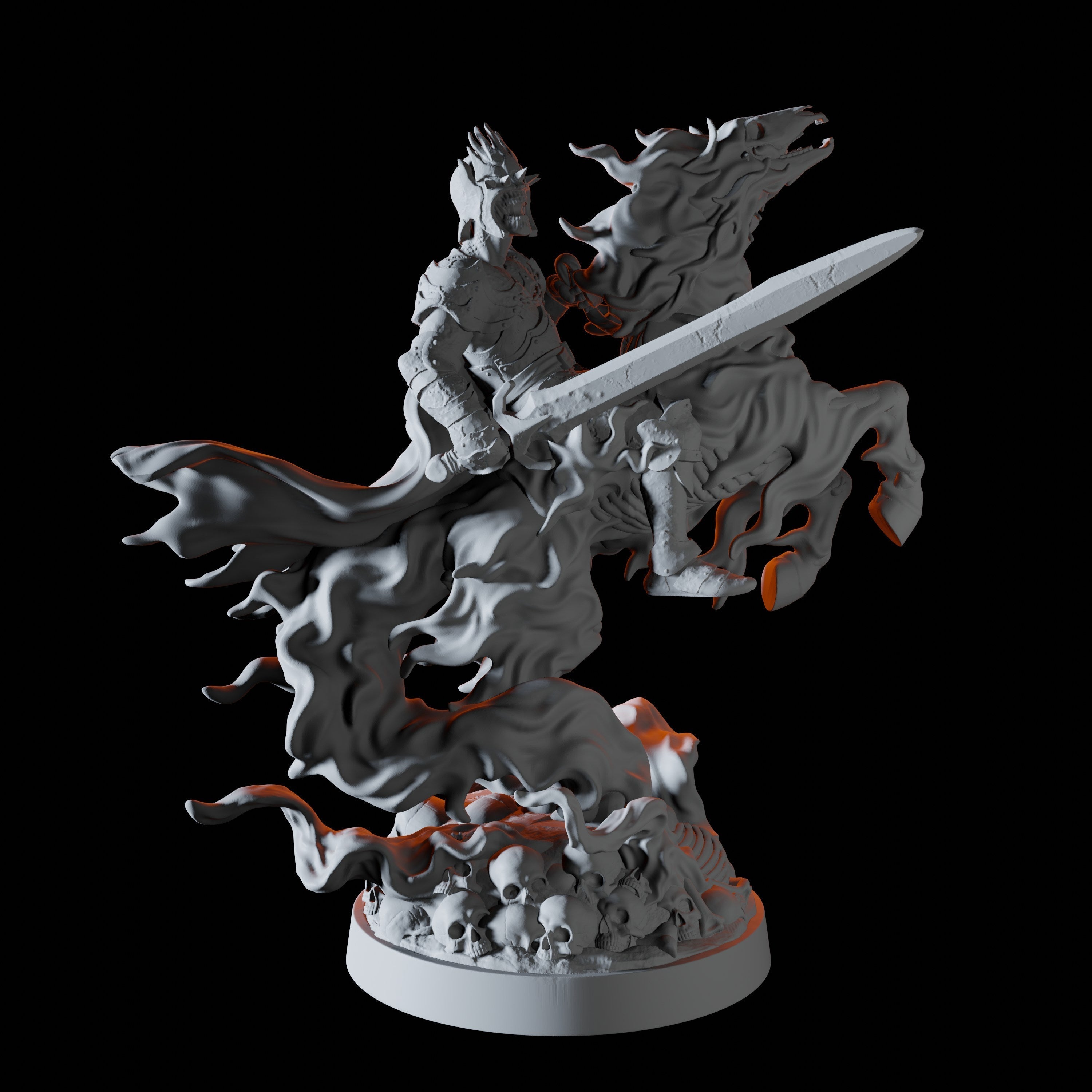 Wraith Knight Miniature for Dungeons and Dragons - Myth Forged