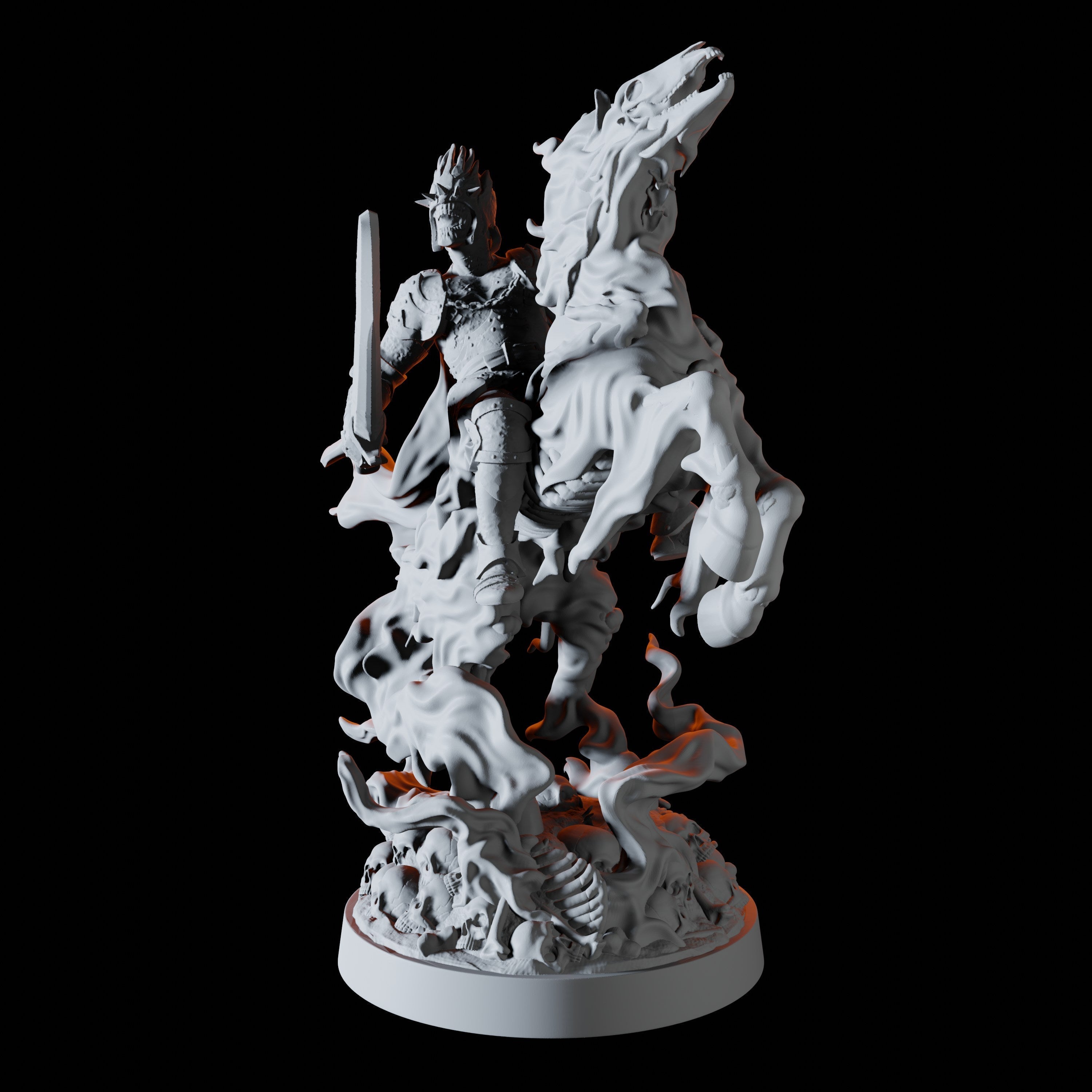 Wraith Knight Miniature for Dungeons and Dragons - Myth Forged