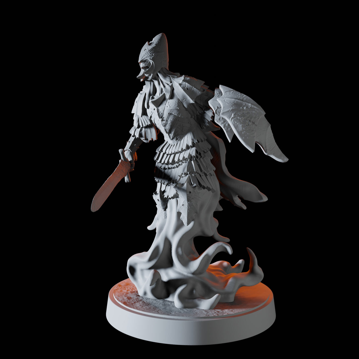 Wraith Solider Miniature for Dungeons and Dragons, Pathfinder or other TTRPGs