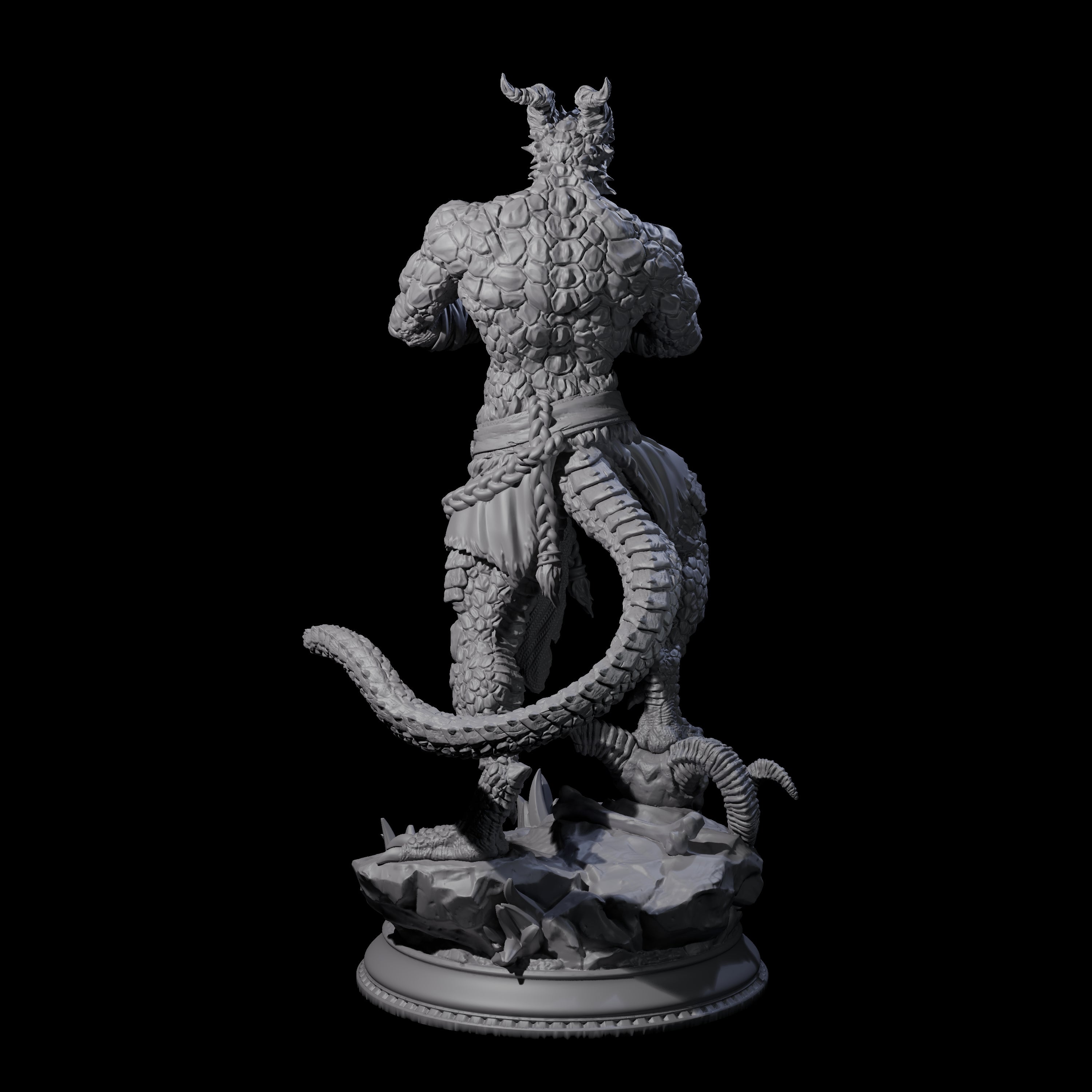 Wrapped Dragonborn Monk Miniature for Dungeons and Dragons, Pathfinder or other TTRPGs