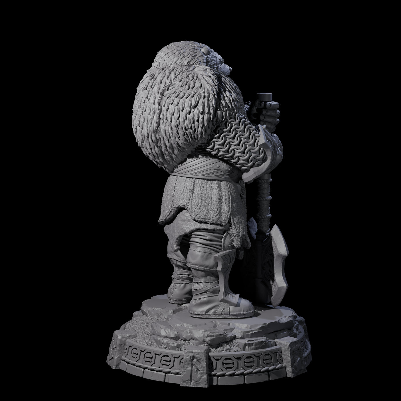 Wrapped Up Warrior of the North A Miniature for Dungeons and Dragons, Pathfinder or other TTRPGs