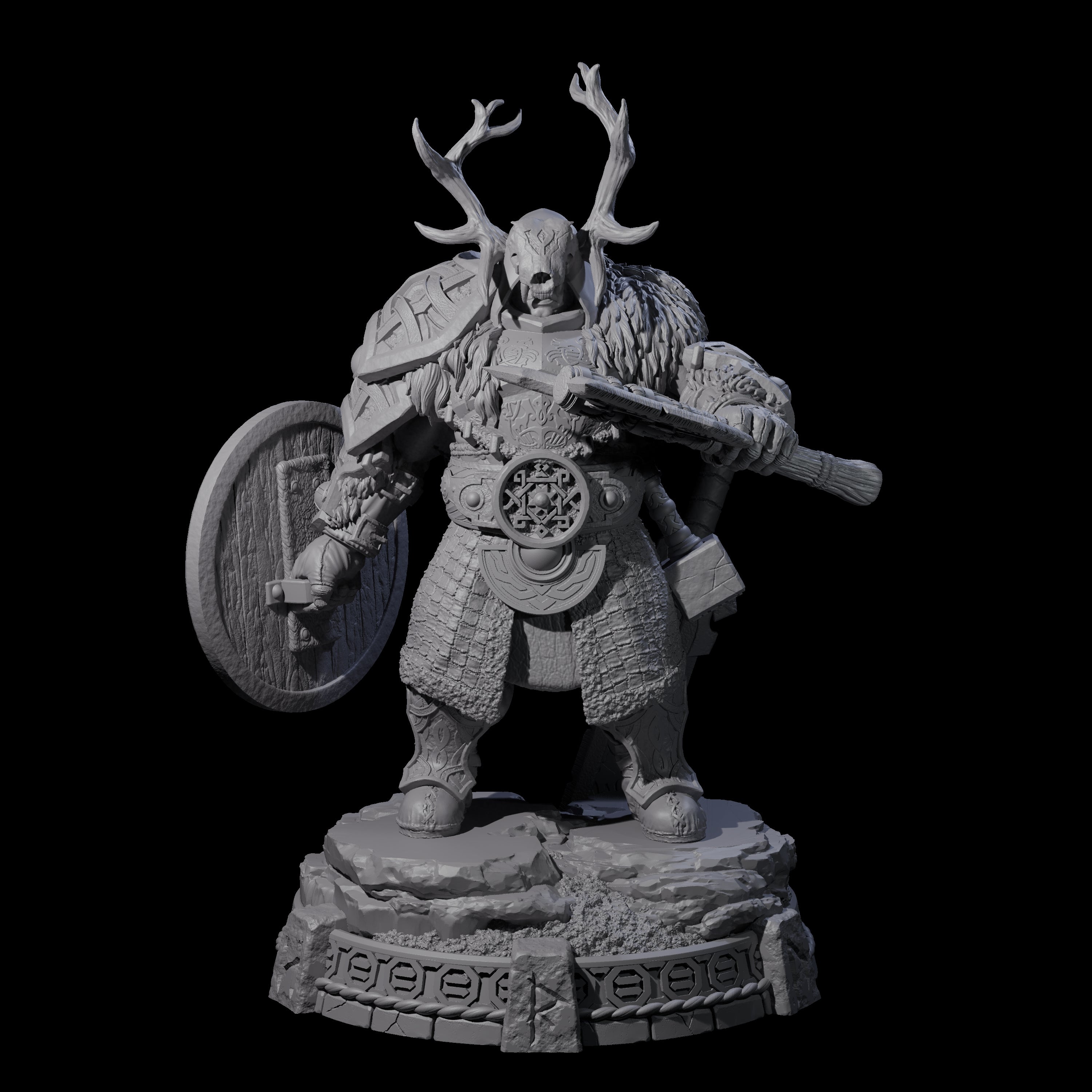 Wrapped Up Warrior of the North B Miniature for Dungeons and Dragons, Pathfinder or other TTRPGs