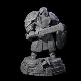 Wrapped Up Warrior of the North D Miniature for Dungeons and Dragons, Pathfinder or other TTRPGs