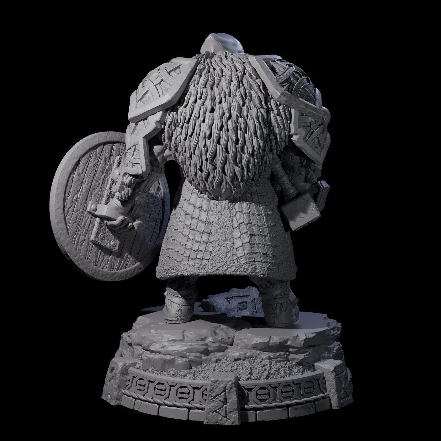 Wrapped Up Warrior of the North D Miniature for Dungeons and Dragons, Pathfinder or other TTRPGs