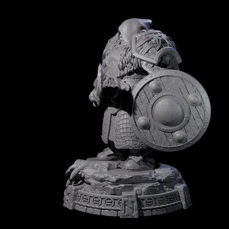 Wrapped Up Warrior of the North D Miniature for Dungeons and Dragons, Pathfinder or other TTRPGs
