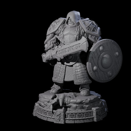 Wrapped Up Warrior of the North D Miniature for Dungeons and Dragons, Pathfinder or other TTRPGs