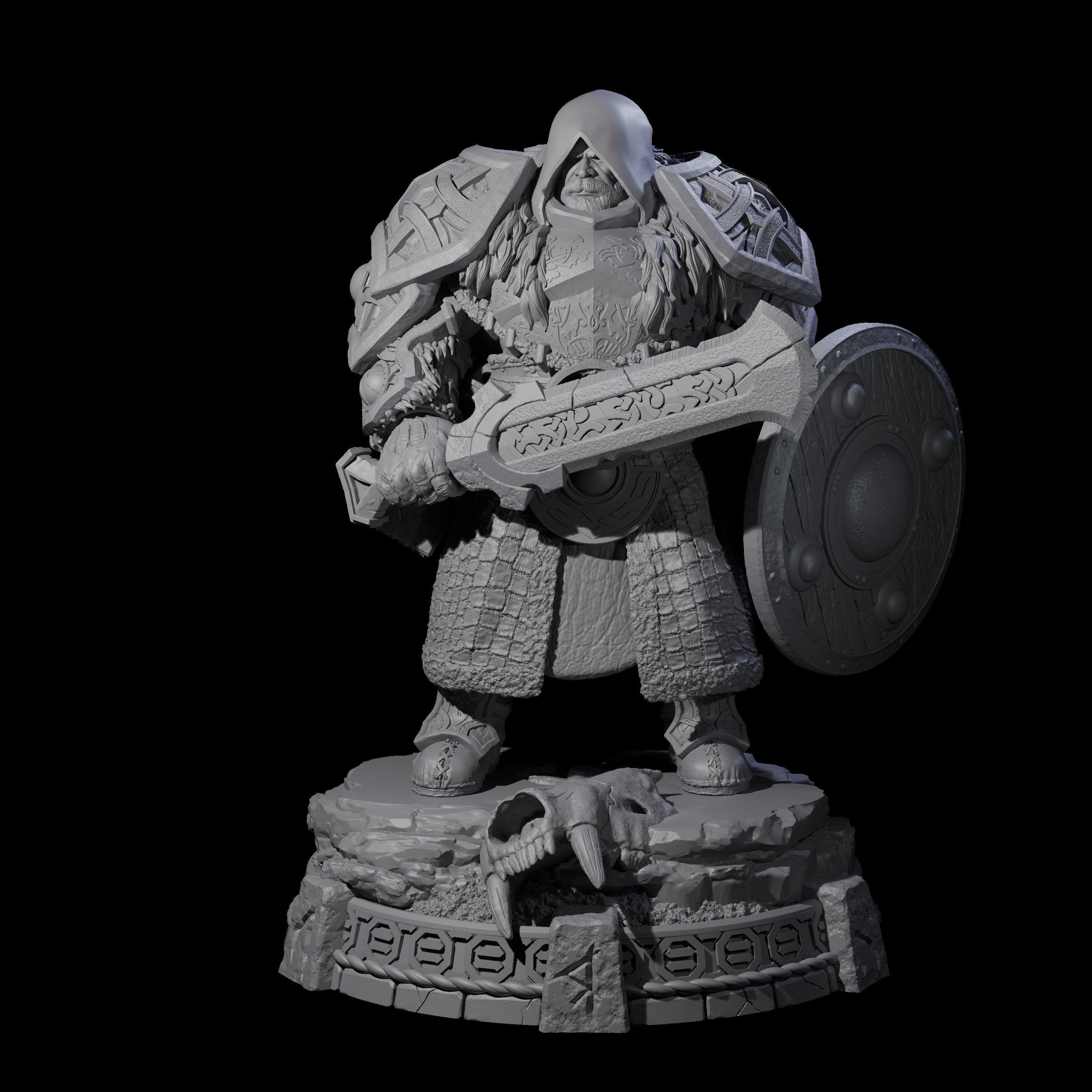 Wrapped Up Warrior of the North D Miniature for Dungeons and Dragons, Pathfinder or other TTRPGs