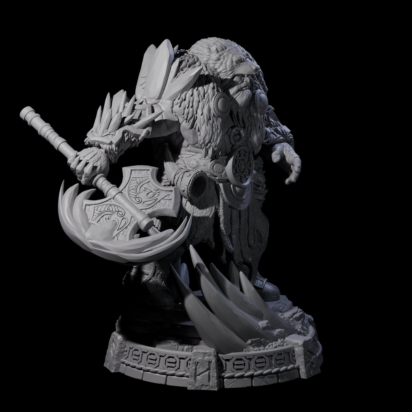 Wrapped Up Warrior of the North E Miniature for Dungeons and Dragons, Pathfinder or other TTRPGs