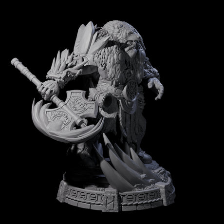 Wrapped Up Warrior of the North E Miniature for Dungeons and Dragons, Pathfinder or other TTRPGs