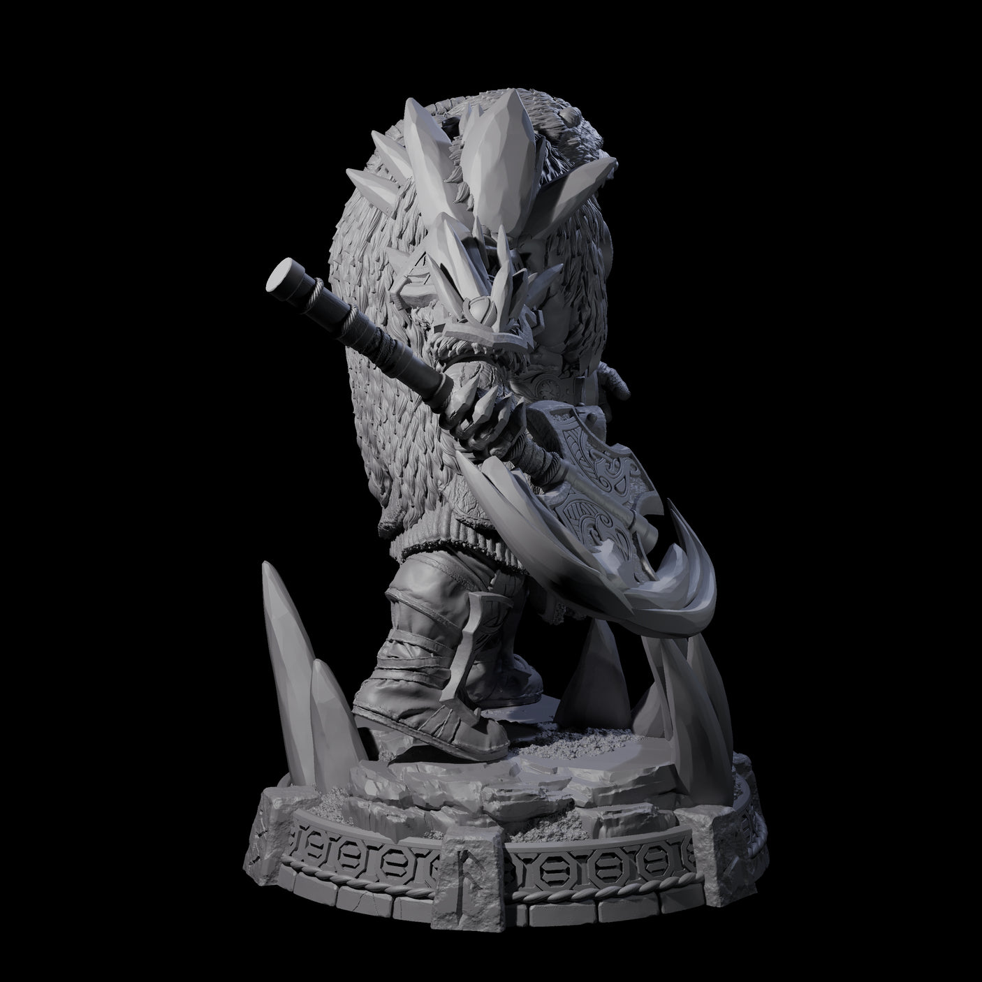Wrapped Up Warrior of the North E Miniature for Dungeons and Dragons, Pathfinder or other TTRPGs