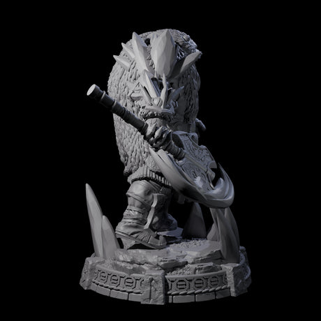 Wrapped Up Warrior of the North E Miniature for Dungeons and Dragons, Pathfinder or other TTRPGs