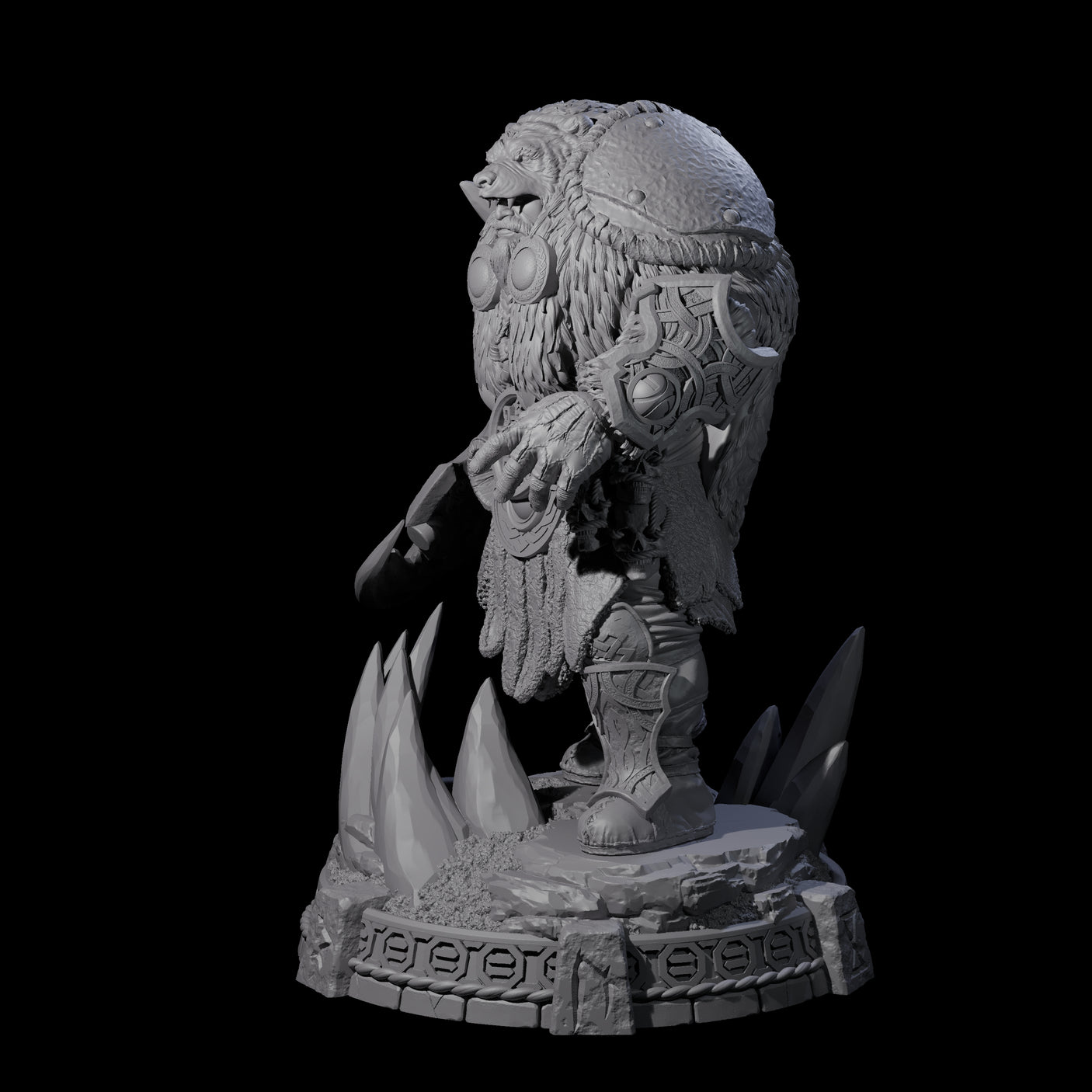 Wrapped Up Warrior of the North E Miniature for Dungeons and Dragons, Pathfinder or other TTRPGs