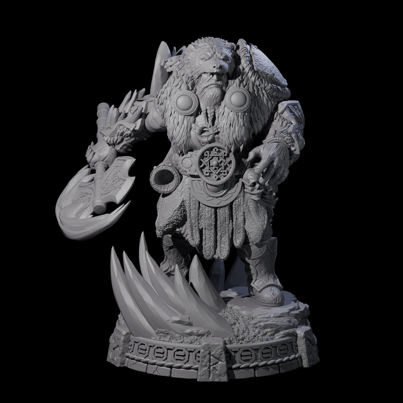 Wrapped Up Warrior of the North E Miniature for Dungeons and Dragons, Pathfinder or other TTRPGs