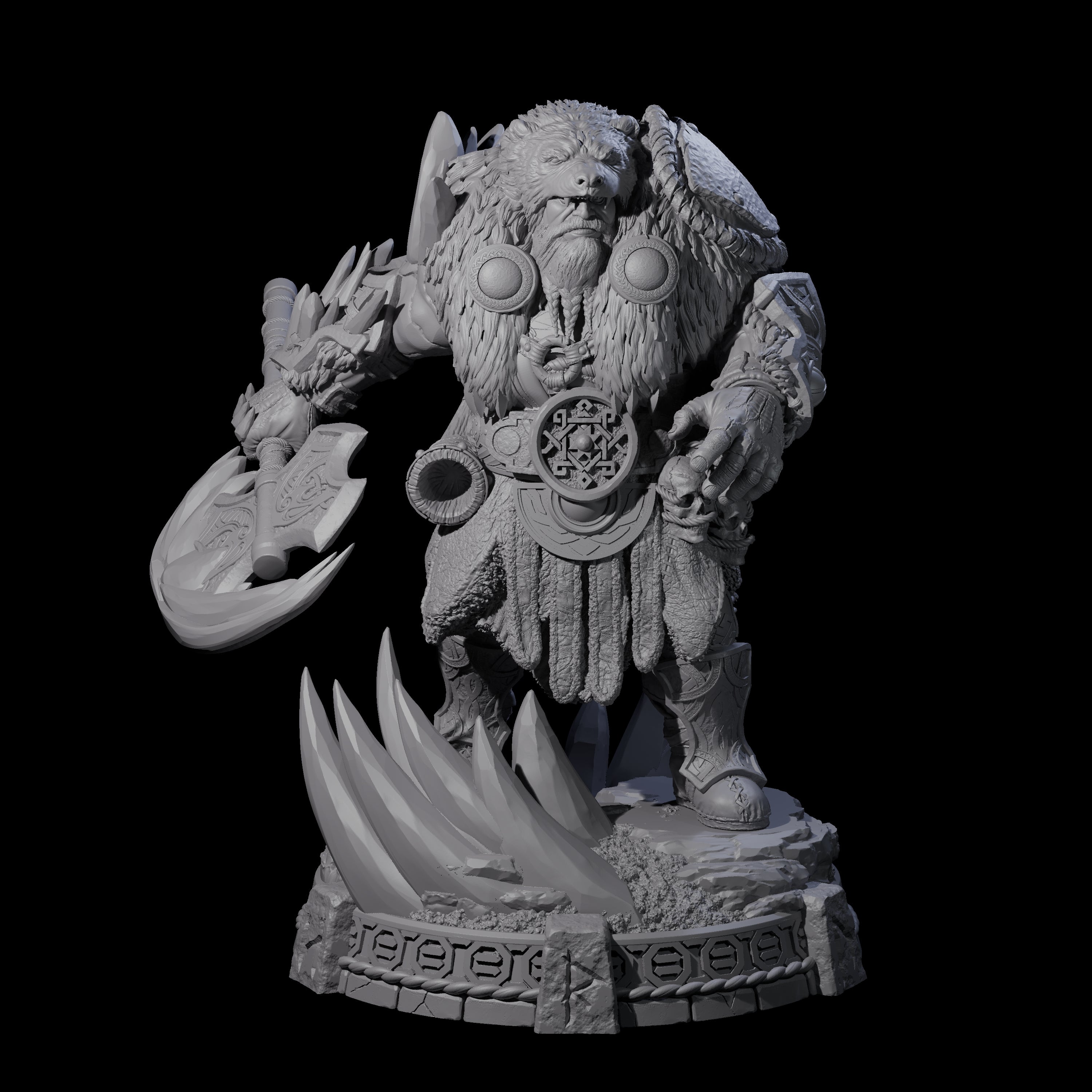 Wrapped Up Warrior of the North E Miniature for Dungeons and Dragons, Pathfinder or other TTRPGs