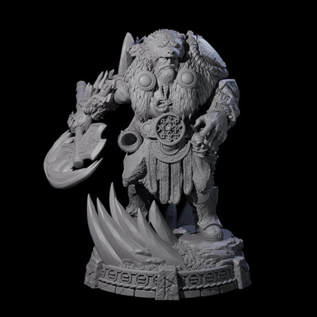 Wrapped Up Warrior of the North E Miniature for Dungeons and Dragons, Pathfinder or other TTRPGs