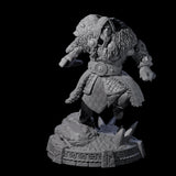 Wrapped Up Warrior of the North F Miniature for Dungeons and Dragons, Pathfinder or other TTRPGs