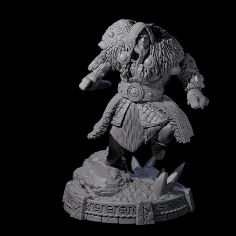 Wrapped Up Warrior of the North F Miniature for Dungeons and Dragons, Pathfinder or other TTRPGs